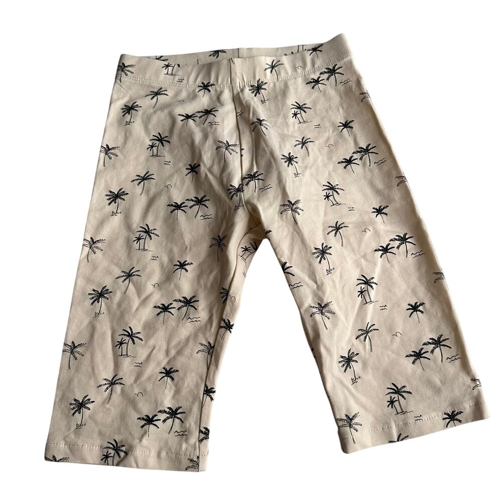 Zara Cream Palm Tree Print Shorts - Excellent Condition